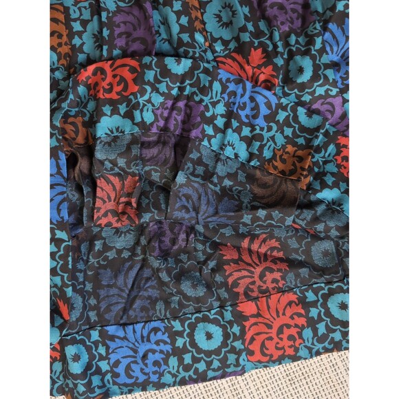 Vintage INTENTIONS Women's 8 Floral Midi Pleated Skirt 28" Dark Floral Print - Picture 13 of 13